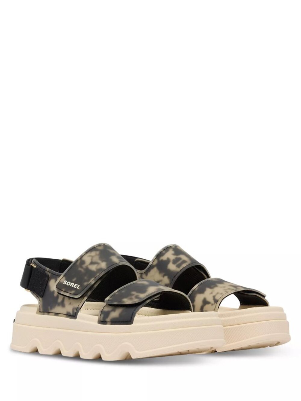 SOREL $100 Kinetic™ Sunchase Ankle Strap Black/Chalk Sz 9 NIB!